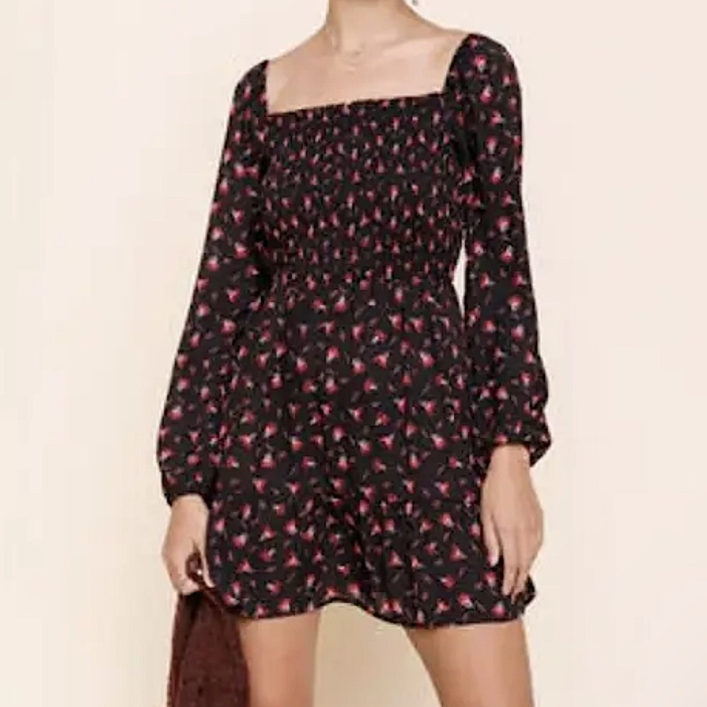Floral Smocked Mini Dress